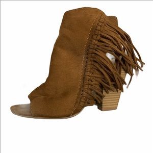 Suede Fringe Bootie